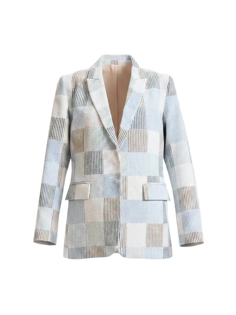 CYNTHIA ROWLEY Women's Millie Seersucker Single-Breasted Blazer