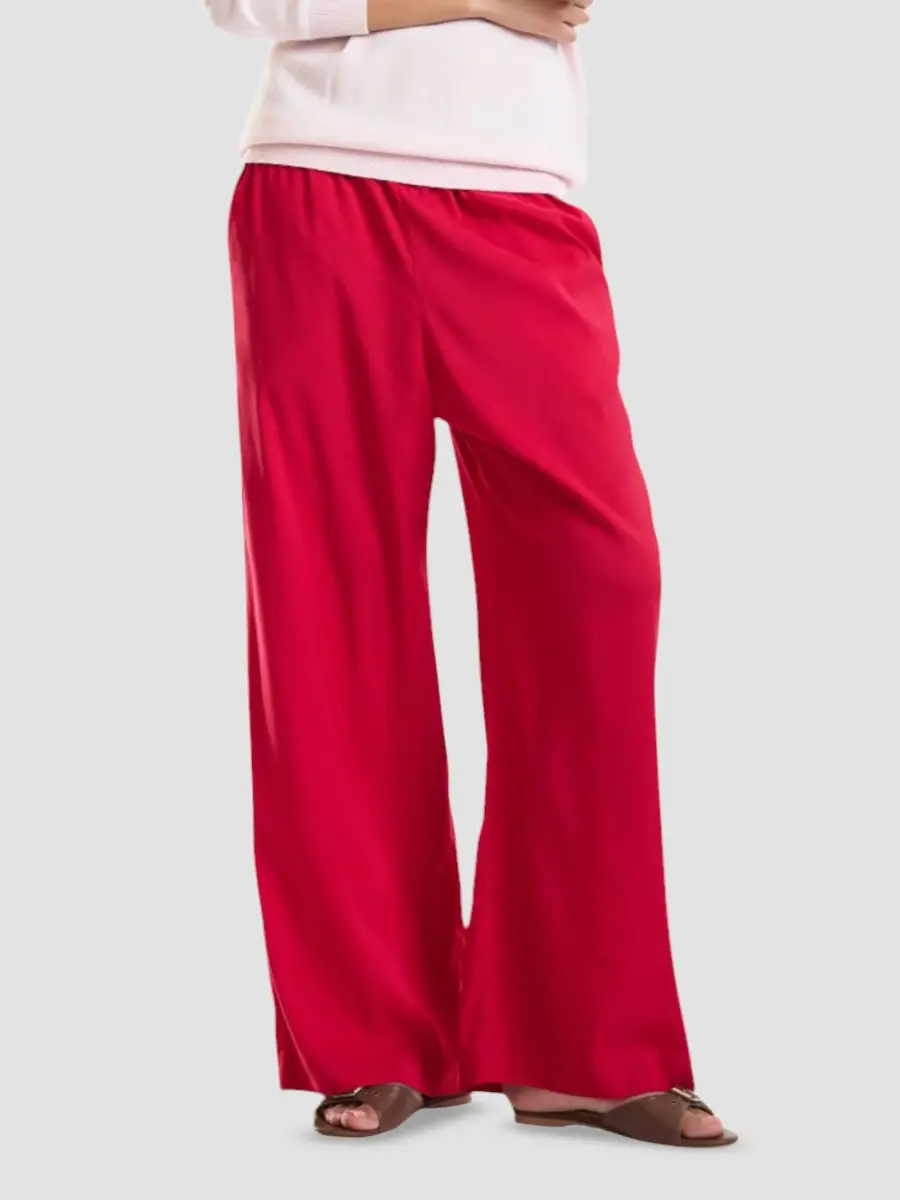 CYNTHIA ROWLEY Women's Tour Elasticized Wide-Leg Pants | Thumbnail 4