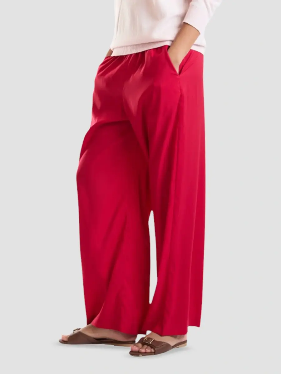 CYNTHIA ROWLEY Women's Tour Elasticized Wide-Leg Pants | Thumbnail 6