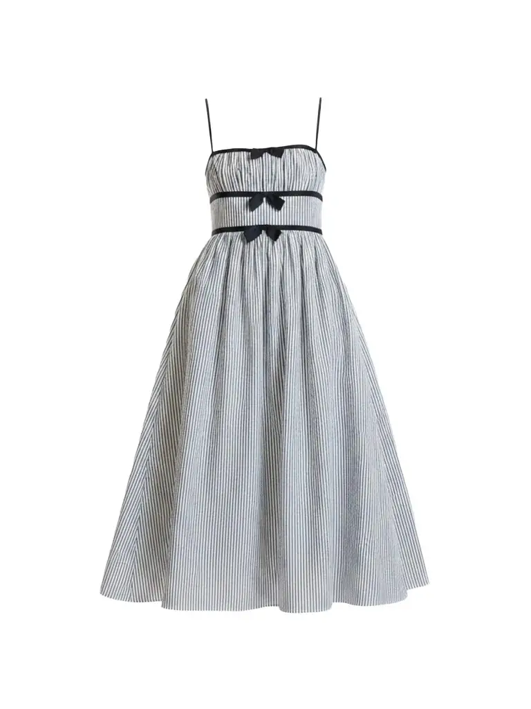 CYNTHIA ROWLEY Women's Clara Striped Seersucker Fit & Flare Midi Dress