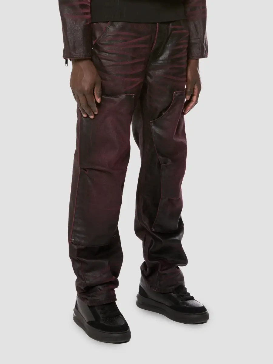 Purple Brand Men's Patent Vintage Whiskered Jeans | Thumbnail 3 Purple Brand Men's Patent Vintage Whiskered Jeans | Thumbnail 3