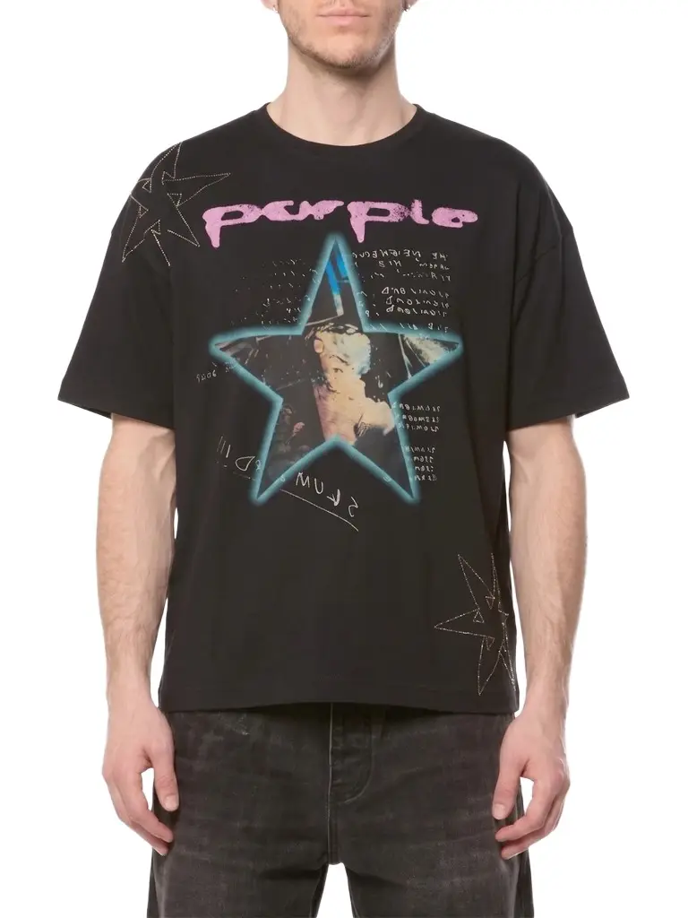 Purple Brand Men's Graphic Cotton Jersey T-Shirt