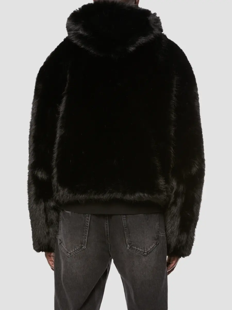 Purple Brand Men's Reversible Denim & Faux-Fur Hooded Jacket | Thumbnail 5 Purple Brand Men's Reversible Denim & Faux-Fur Hooded Jacket | Thumbnail 5