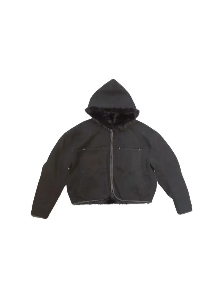 Purple Brand Men's Reversible Denim & Faux-Fur Hooded Jacket