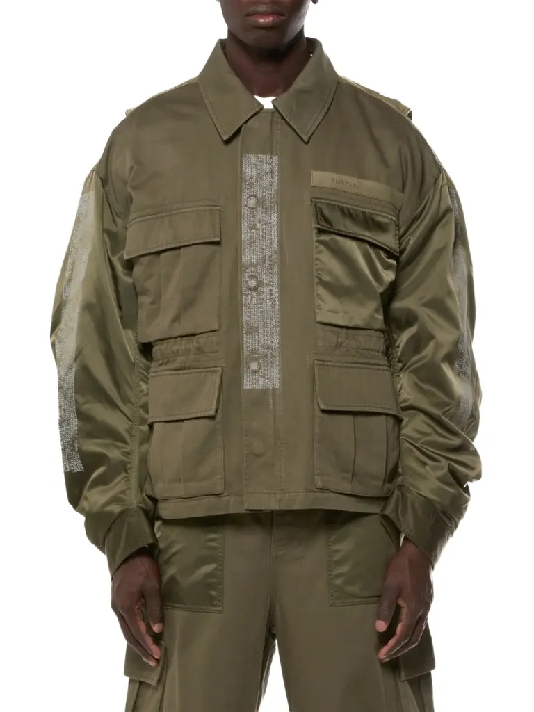 Purple Brand Men's Field Bomber Jacket