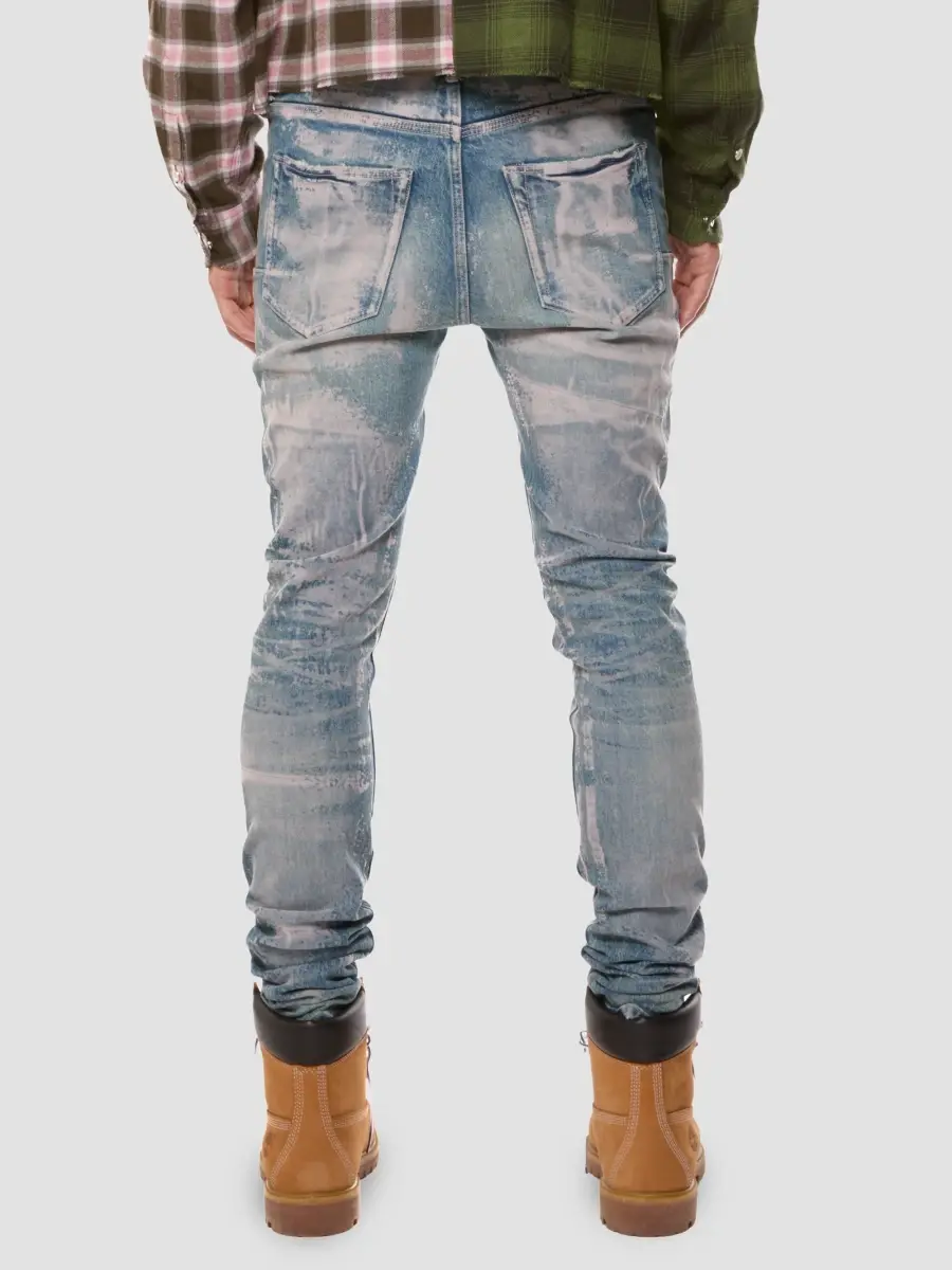 Purple Brand Men's Flock Drywork Stretch-Cotton Jeans | Thumbnail 2 Purple Brand Men's Flock Drywork Stretch-Cotton Jeans | Thumbnail 2