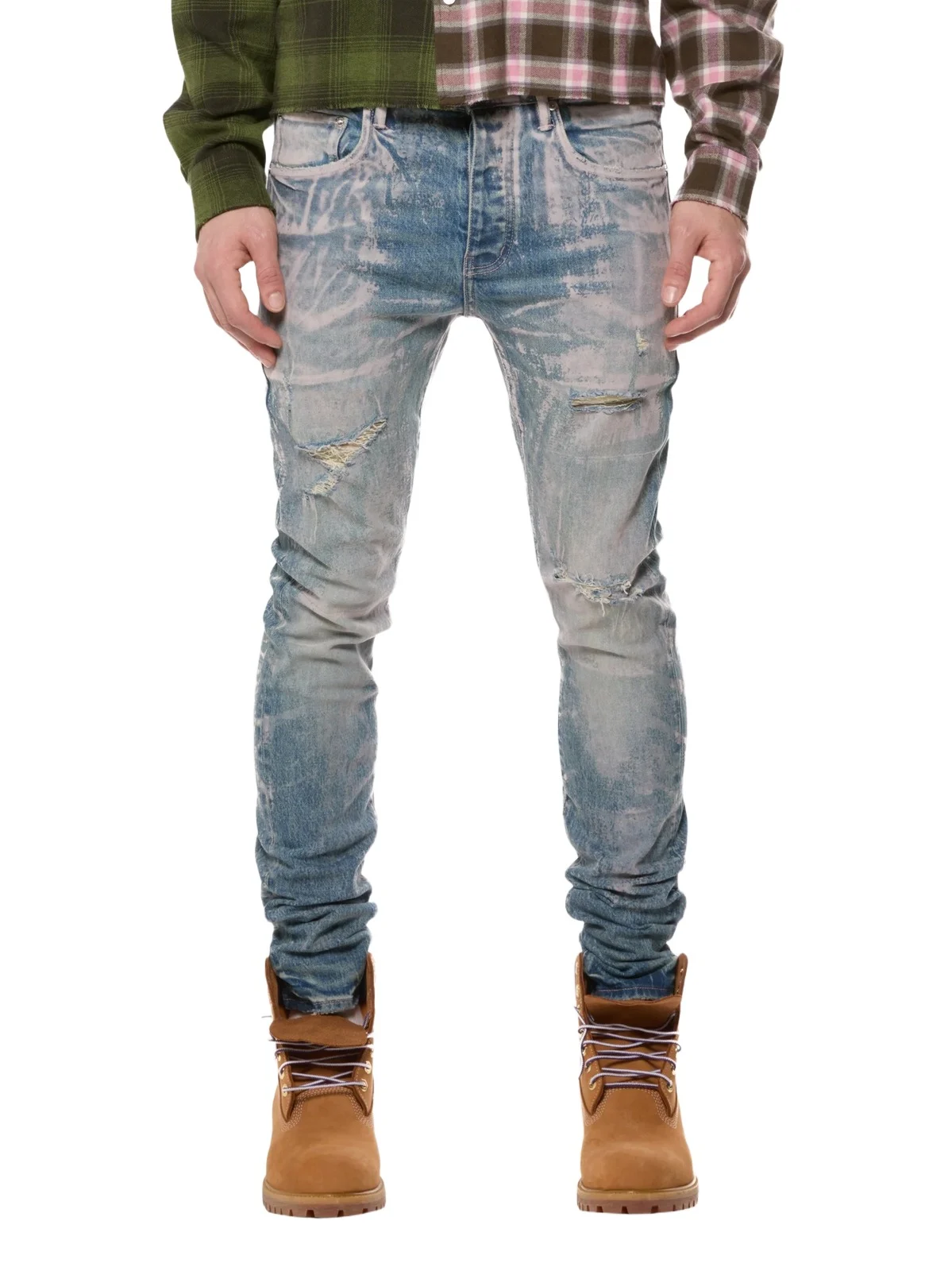 Purple Brand Men's Flock Drywork Stretch-Cotton Jeans
