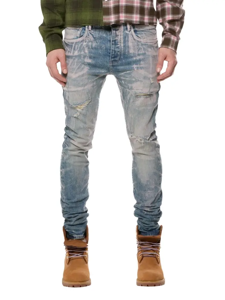 Purple Brand Men's Flock Drywork Stretch-Cotton Jeans