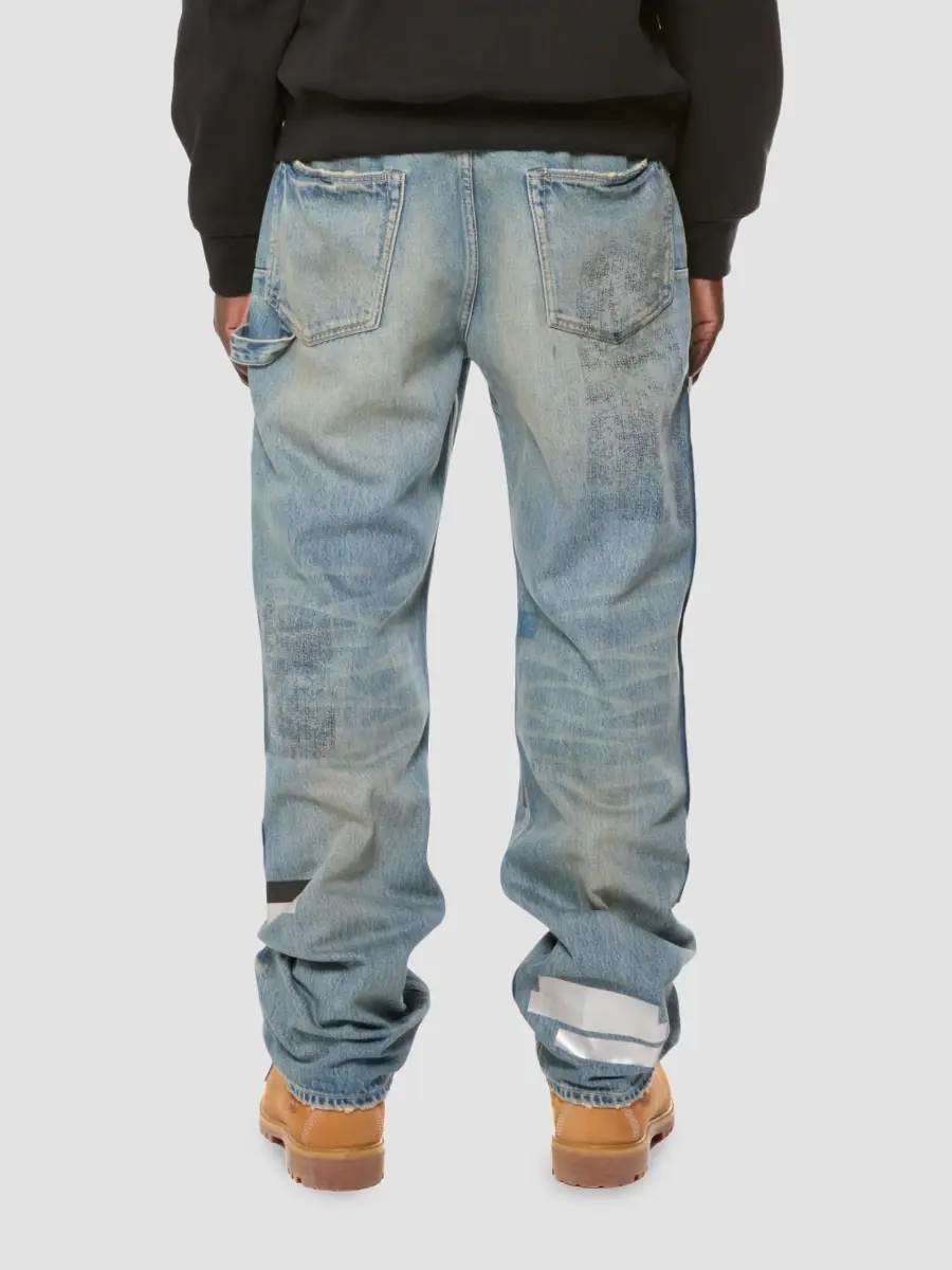 Purple Brand Men's Stamped Foil Straight-Leg Jeans | Thumbnail 2 Purple Brand Men's Stamped Foil Straight-Leg Jeans | Thumbnail 2