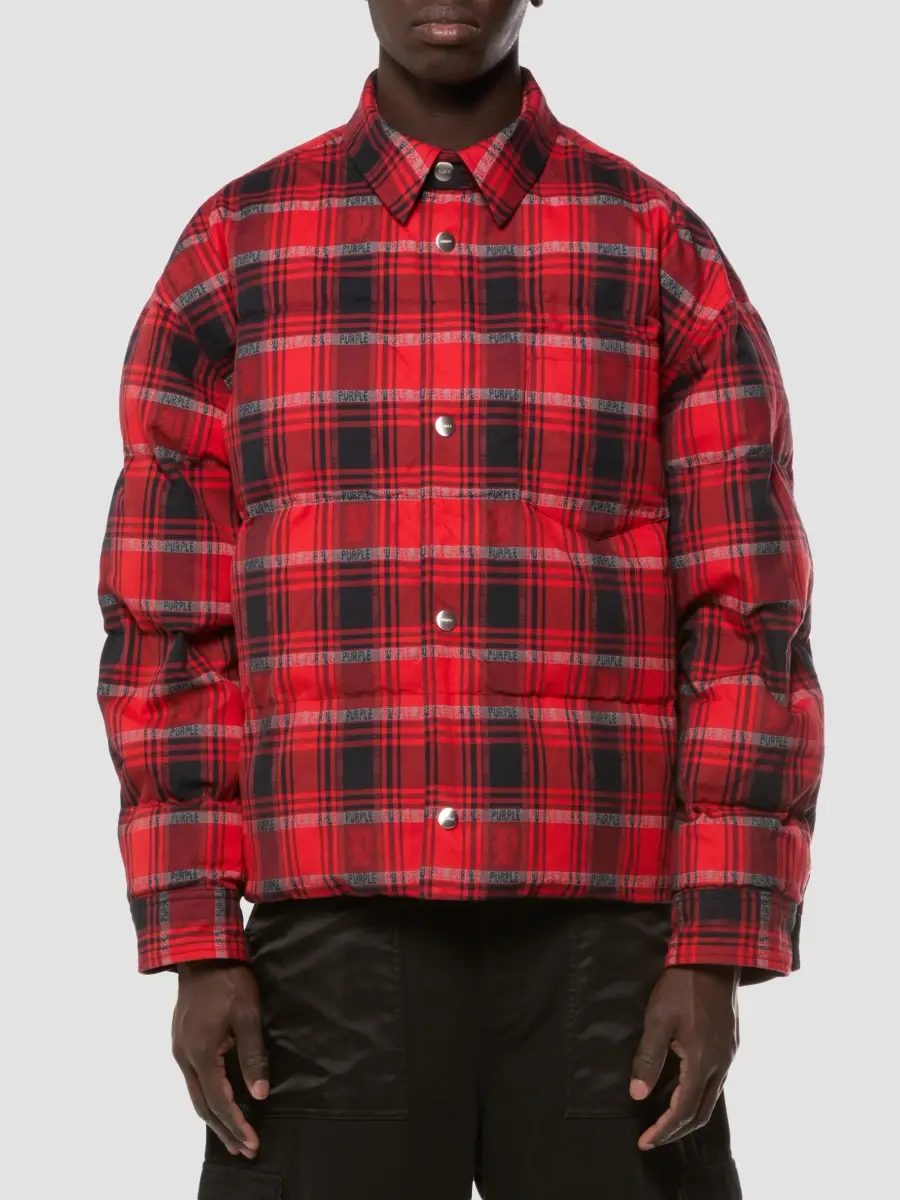 Purple Brand Men's Reversible Plaid Shirt Jacket | Thumbnail 5 Purple Brand Men's Reversible Plaid Shirt Jacket | Thumbnail 5