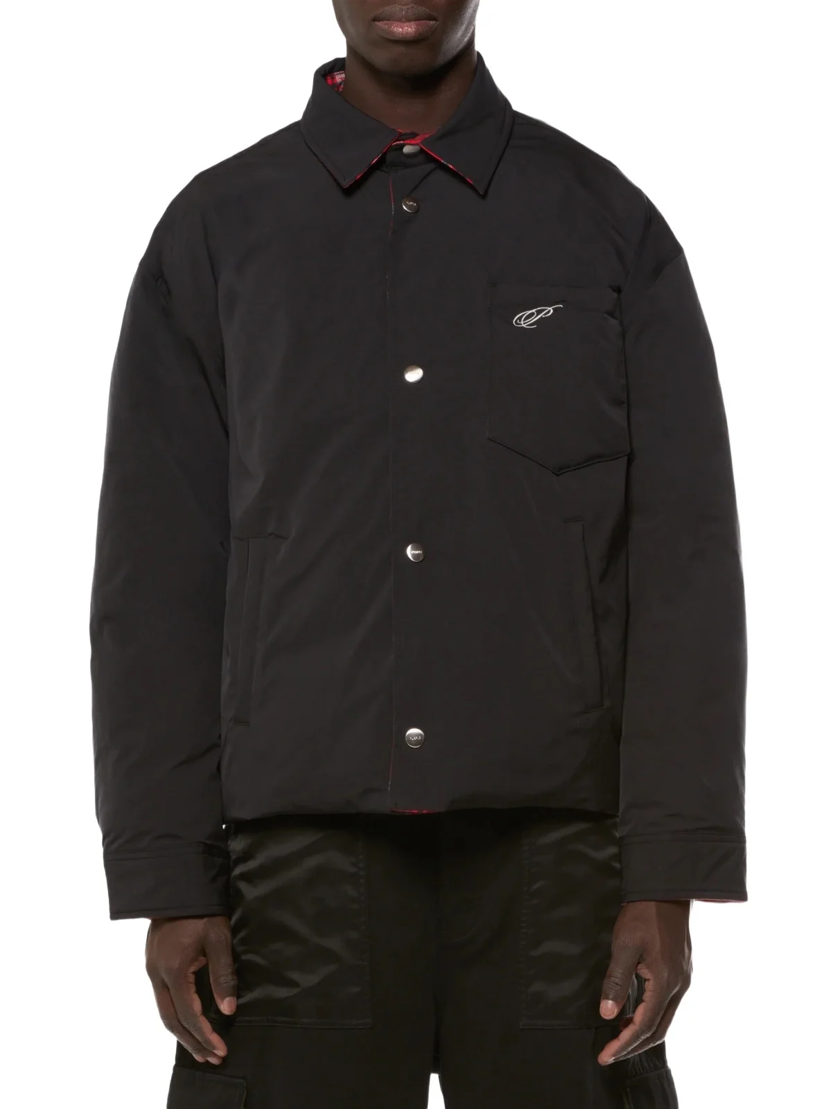 Purple Brand Men's Reversible Plaid Shirt Jacket
