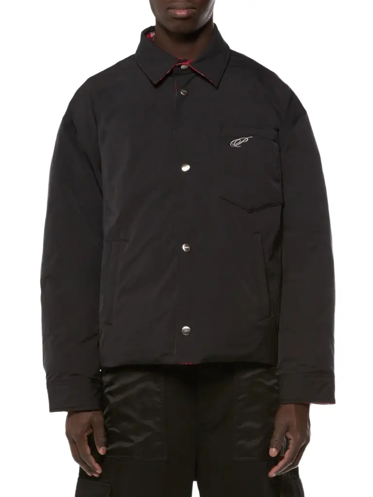 Purple Brand Men's Reversible Plaid Shirt Jacket