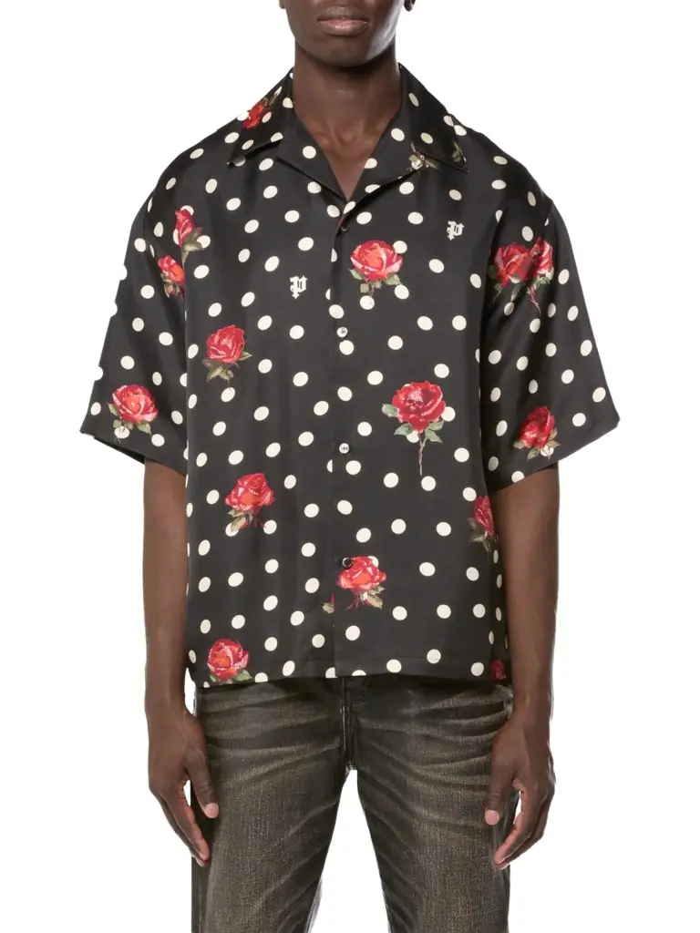 Men's Printed Silk-Blend Camp Shirt Men's Printed Silk-Blend Camp Shirt