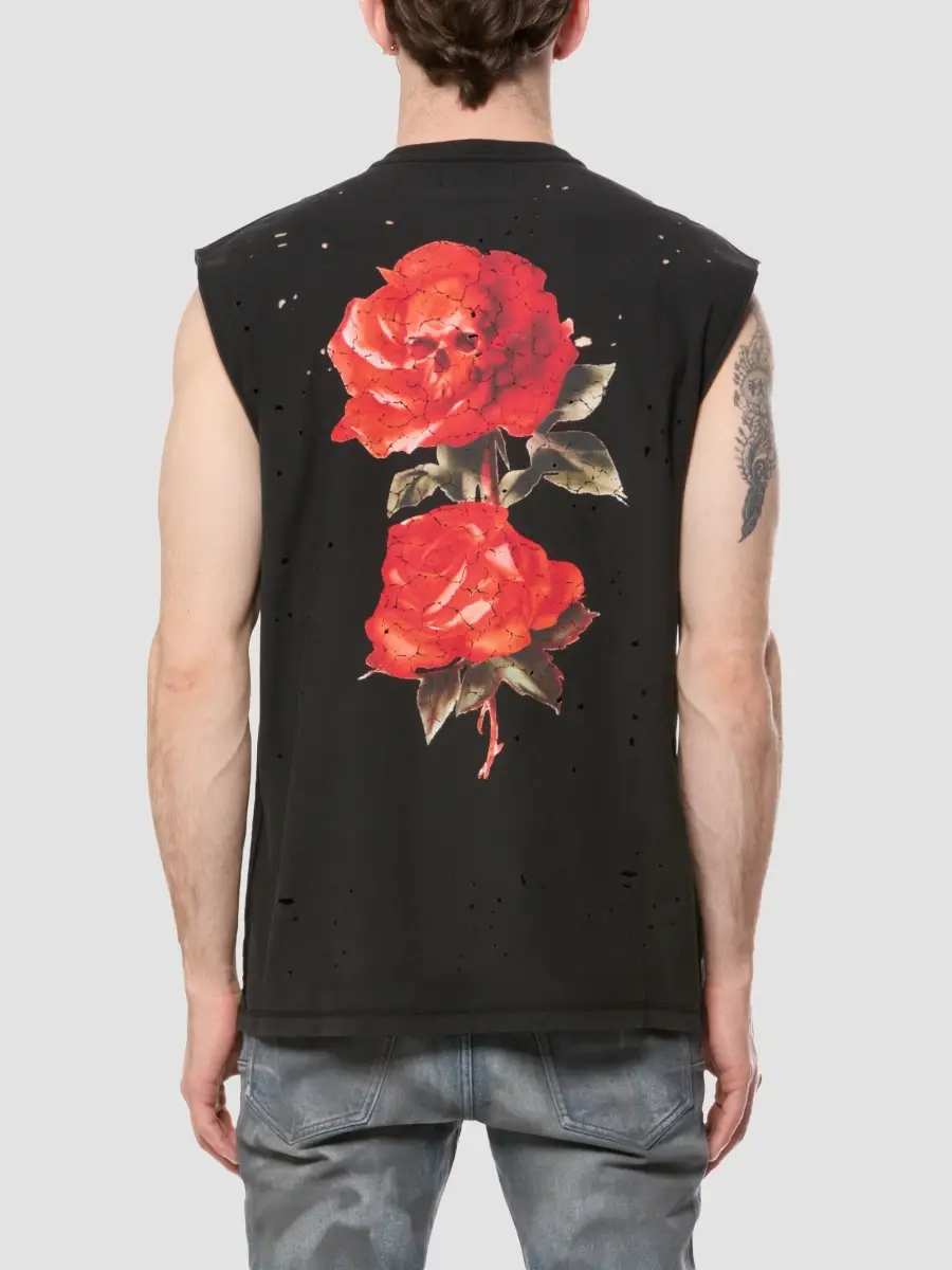 Purple Brand Men's Distressed Jersey Crewneck Tank | Thumbnail 2 Purple Brand Men's Distressed Jersey Crewneck Tank | Thumbnail 2