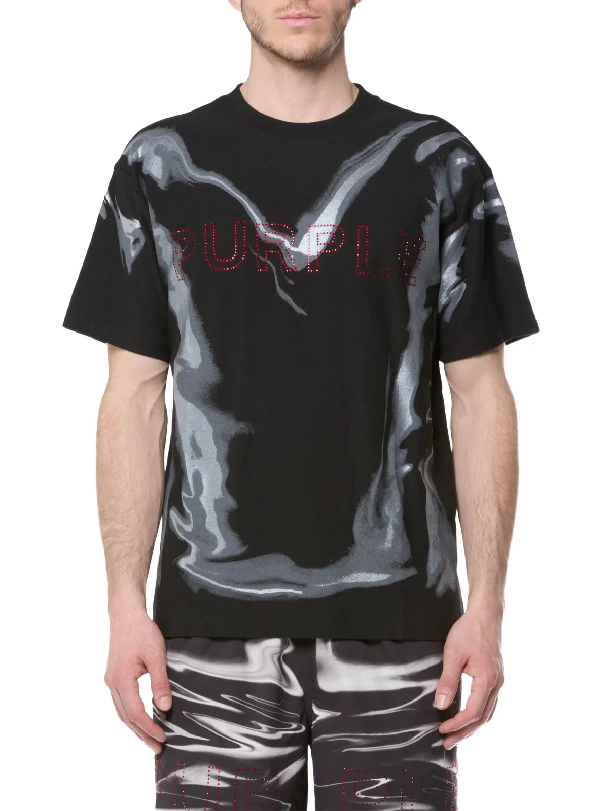 Men's Embellished Cotton Crewneck T-shirt Men's Embellished Cotton Crewneck T-shirt