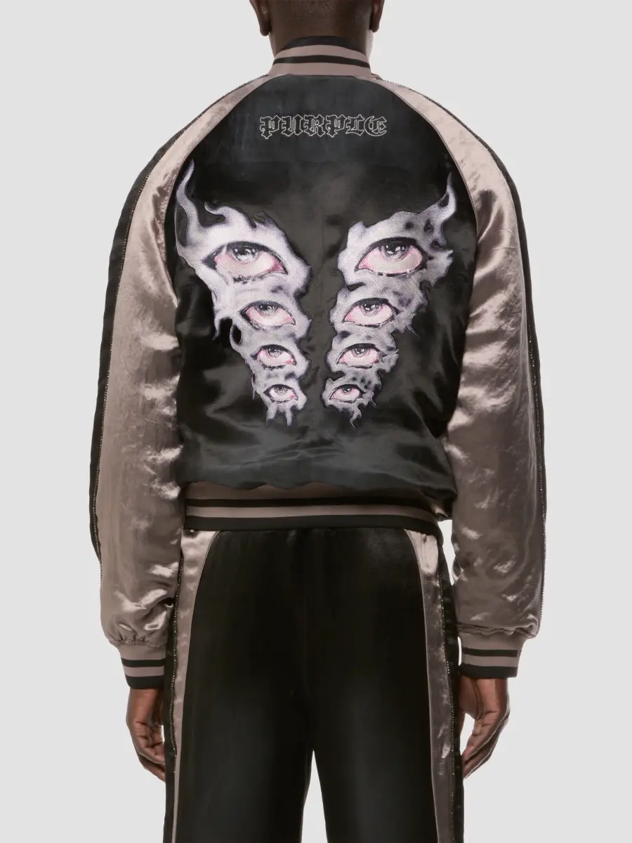Purple Brand Men's Souvenir Bomber Jacket | Thumbnail 2