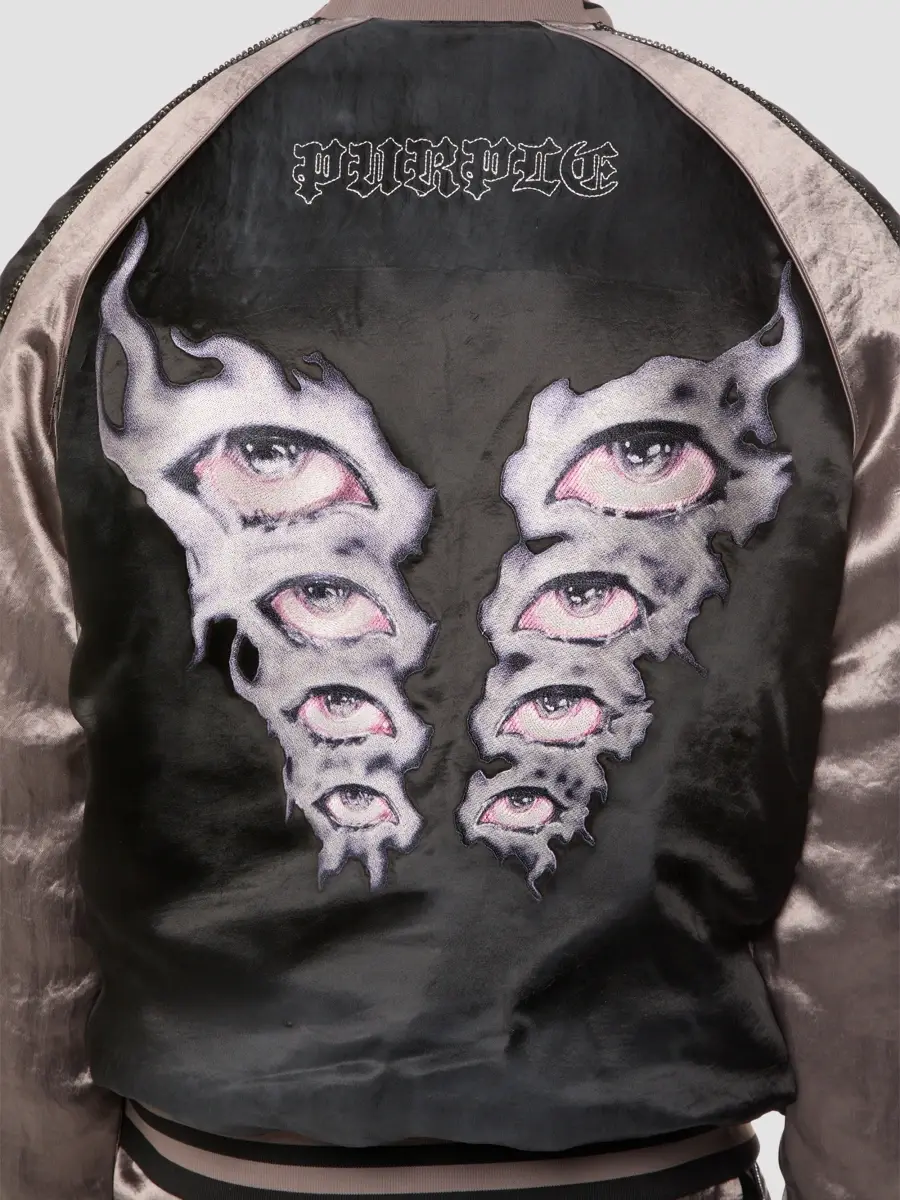 Purple Brand Men's Souvenir Bomber Jacket | Thumbnail 4