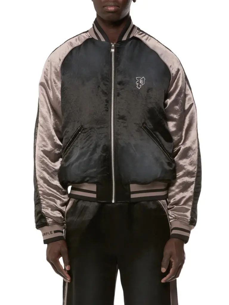 Purple Brand Men's Souvenir Bomber Jacket