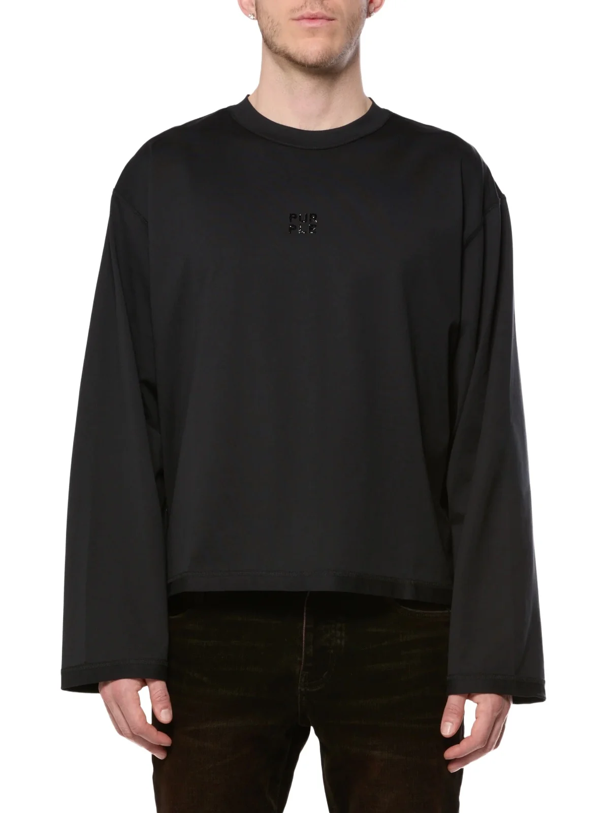 Men's Logo Cotton Long-Sleeve T-Shirt