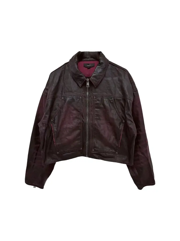 Purple Brand Men's Patent Vintage Cotton Denim Jacket