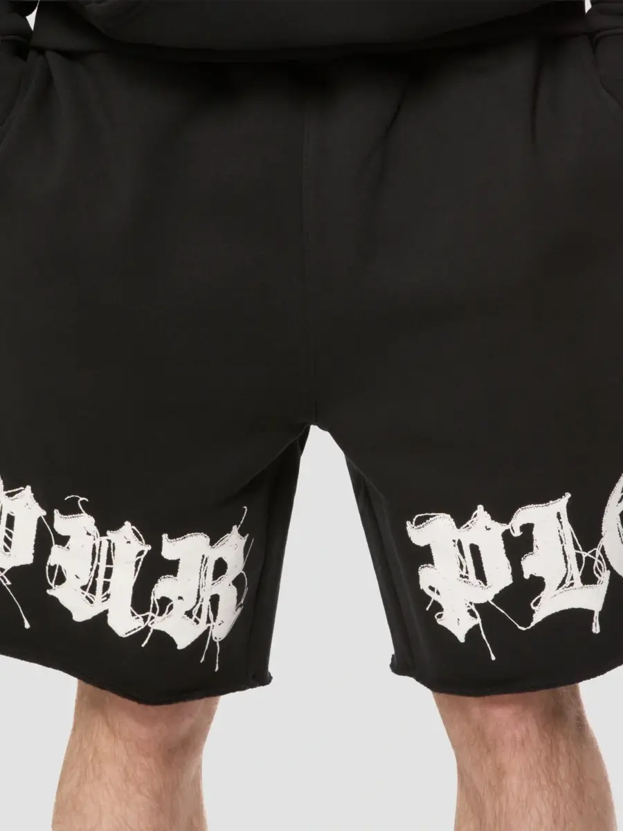 Purple Brand Men's Logo Cotton Fleece Shorts | Thumbnail 3 Purple Brand Men's Logo Cotton Fleece Shorts | Thumbnail 3