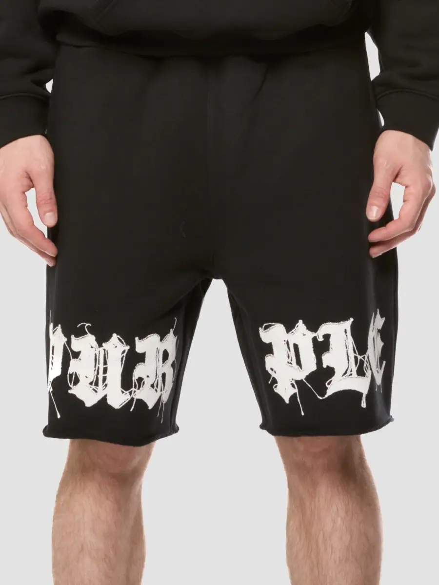 Purple Brand Men's Logo Cotton Fleece Shorts