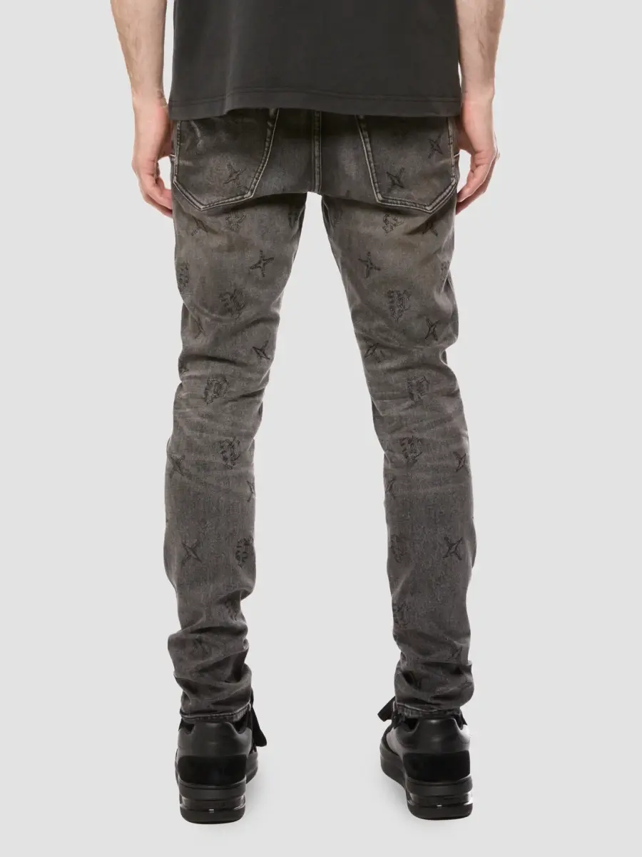 Purple Brand Men's Monogram Distressed Low-Rise Jeans | Thumbnail 3 Purple Brand Men's Monogram Distressed Low-Rise Jeans | Thumbnail 3