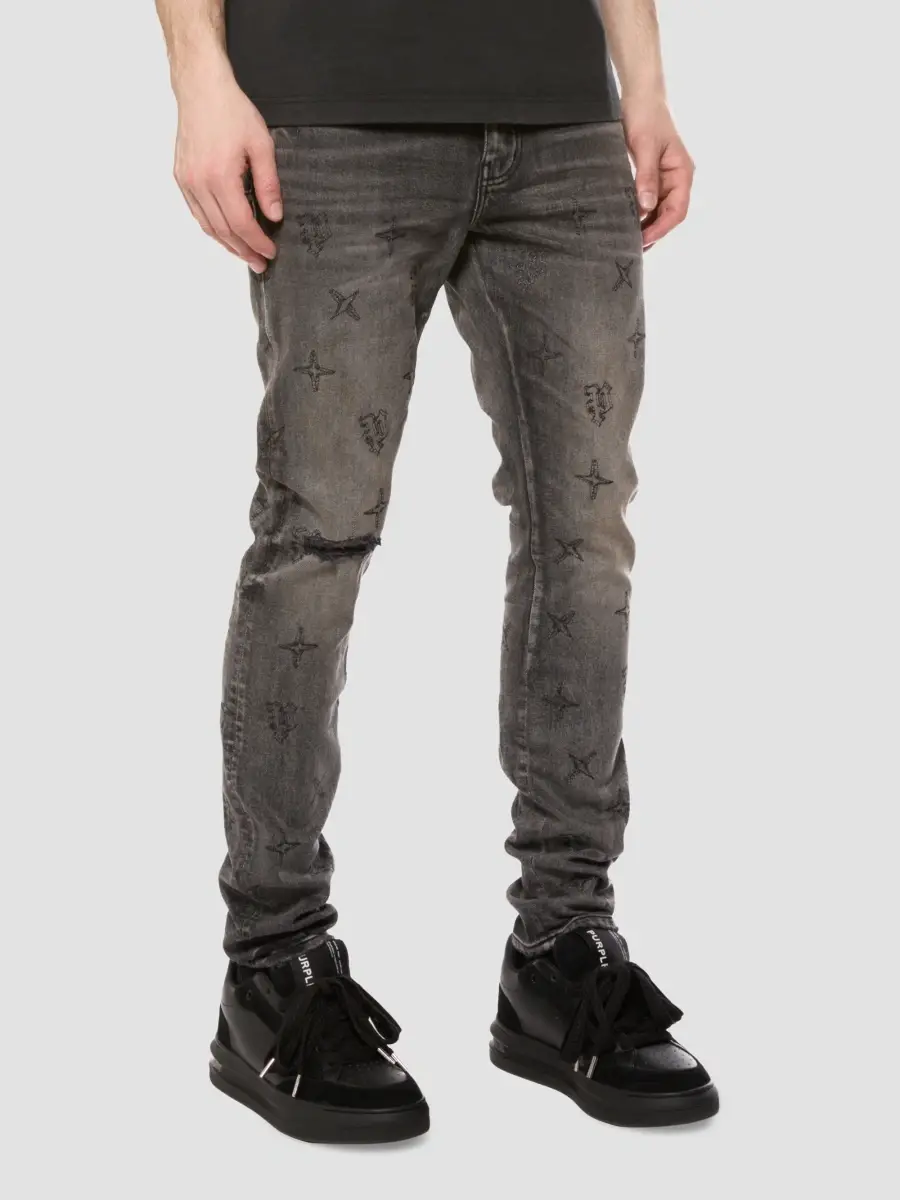 Purple Brand Men's Monogram Distressed Low-Rise Jeans | Thumbnail 5 Purple Brand Men's Monogram Distressed Low-Rise Jeans | Thumbnail 5