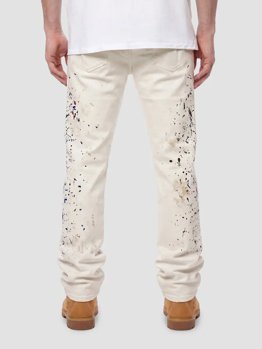Purple Brand Men's Paint Splatter-Effect Straight-Leg Jeans | Thumbnail 2 Purple Brand Men's Paint Splatter-Effect Straight-Leg Jeans | Thumbnail 2