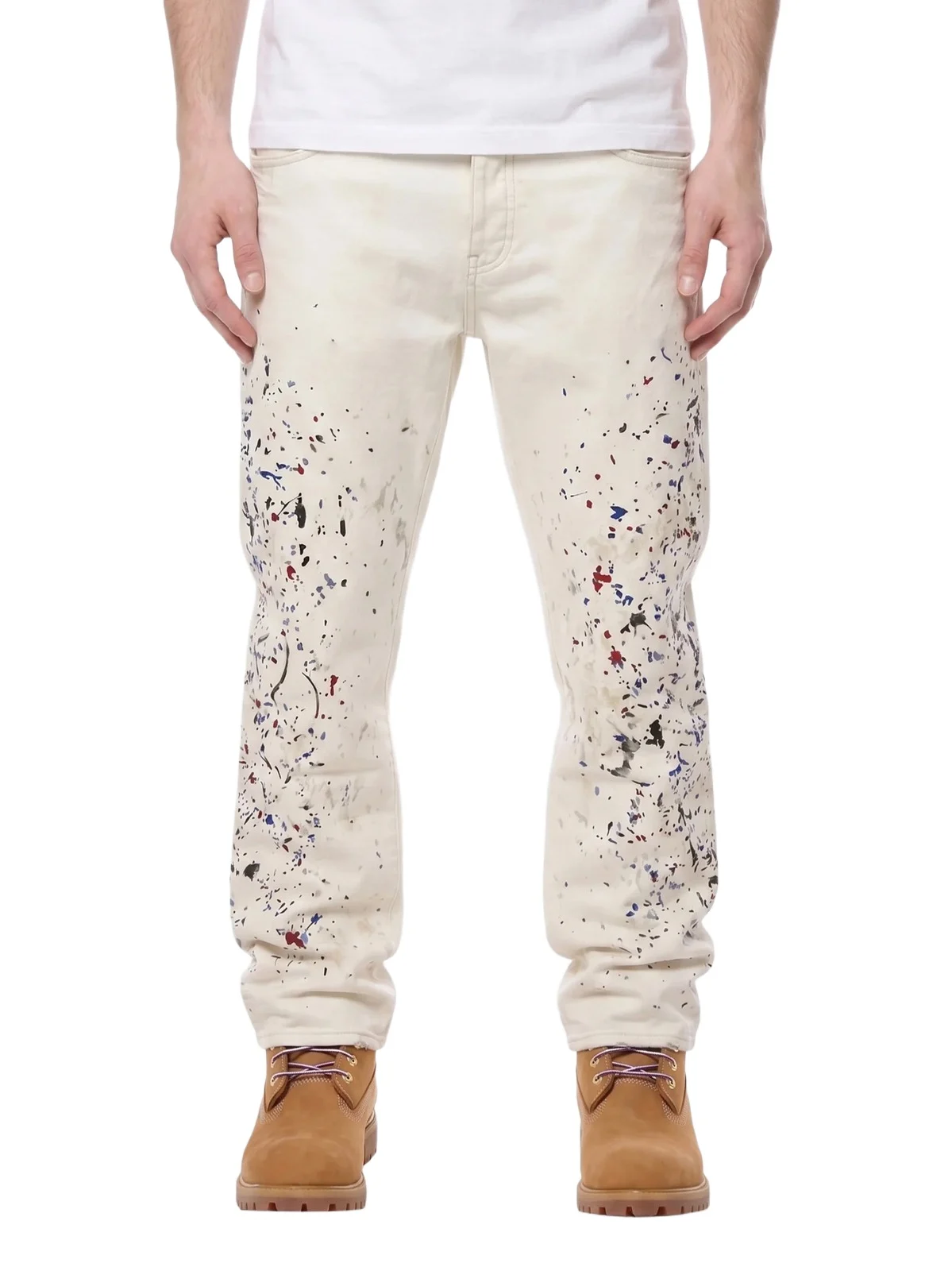 Purple Brand Men's Paint Splatter-Effect Straight-Leg Jeans