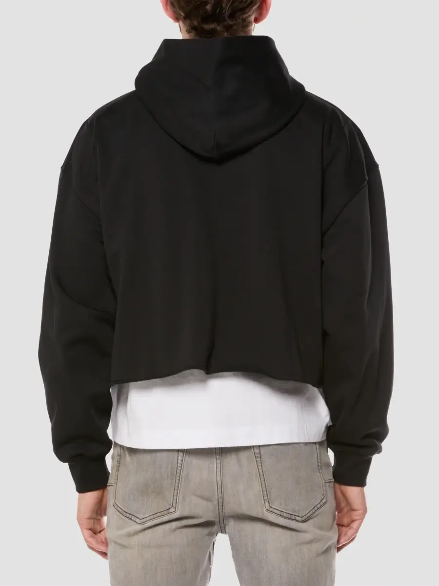 Purple Brand Men's Cotton Double-Layer T-Shirt & Hoodie - Black | Thumbnail 2 Purple Brand Men's Cotton Double-Layer T-Shirt & Hoodie - Black | Thumbnail 2