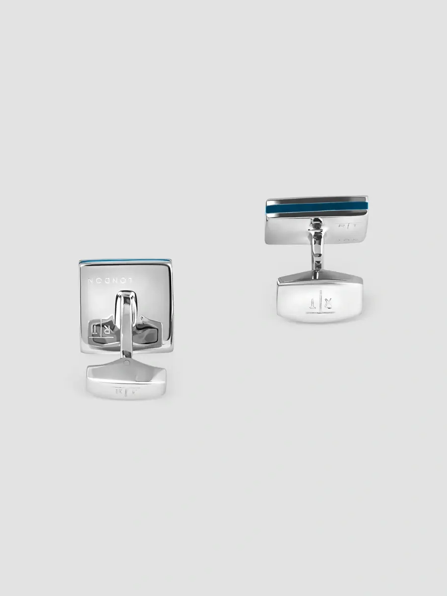 Tateossian Men's RT Quadrato Rhodium-Plated & Swarovski Crystal Cufflinks | Thumbnail 3 Tateossian Men's RT Quadrato Rhodium-Plated & Swarovski Crystal Cufflinks | Thumbnail 3