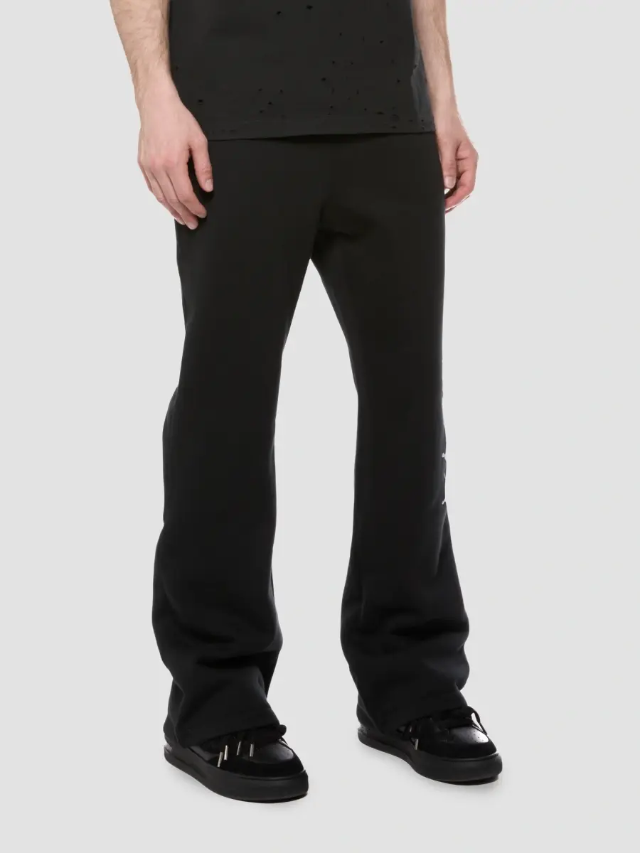 Purple Brand Men's Logo Cotton Mid-Rise Flared Pants | Thumbnail 4 Purple Brand Men's Logo Cotton Mid-Rise Flared Pants | Thumbnail 4