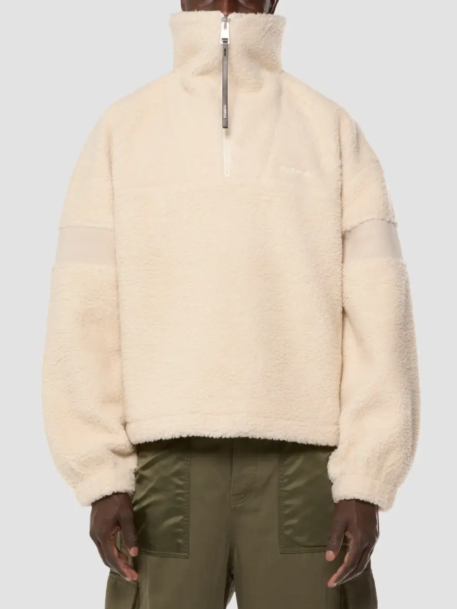 Purple Brand Men's Polar Fleece Half-Zip Sweater | Thumbnail 4