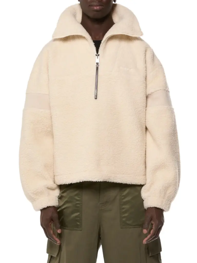 Purple Brand Men's Polar Fleece Half-Zip Sweater