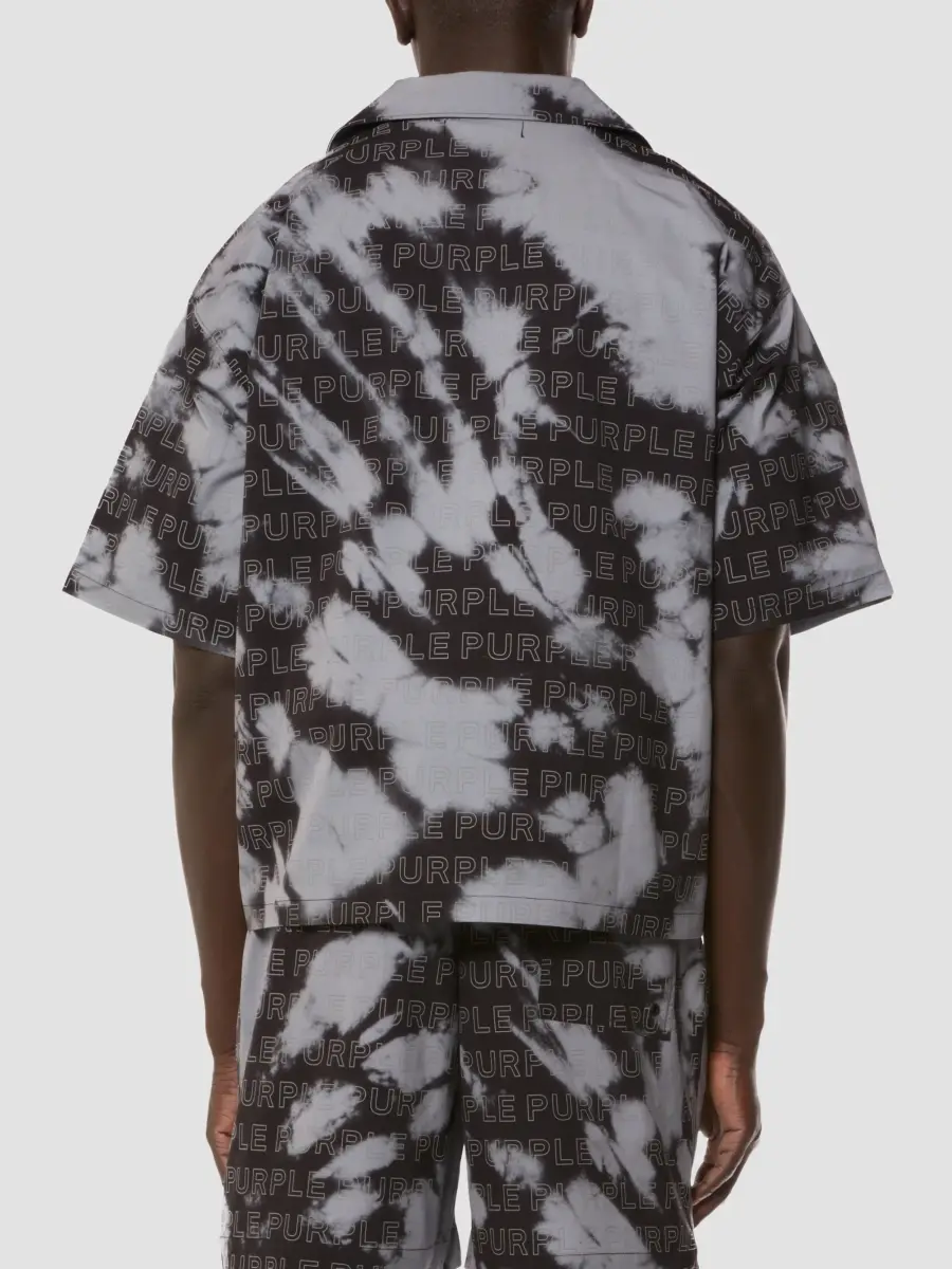 Purple Brand Men's Logo Tie-Dye Short-Sleeve Shirt | Thumbnail 2 Purple Brand Men's Logo Tie-Dye Short-Sleeve Shirt | Thumbnail 2