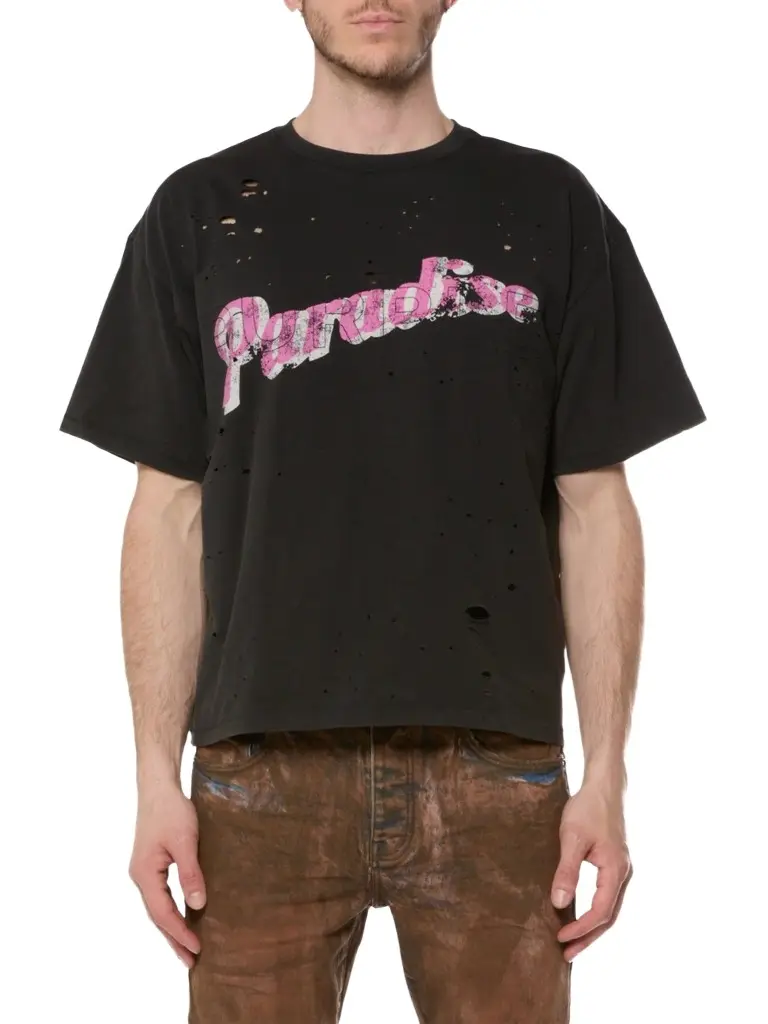 Purple Brand Men's Graphic Cotton Jersey Boxy T-Shirt