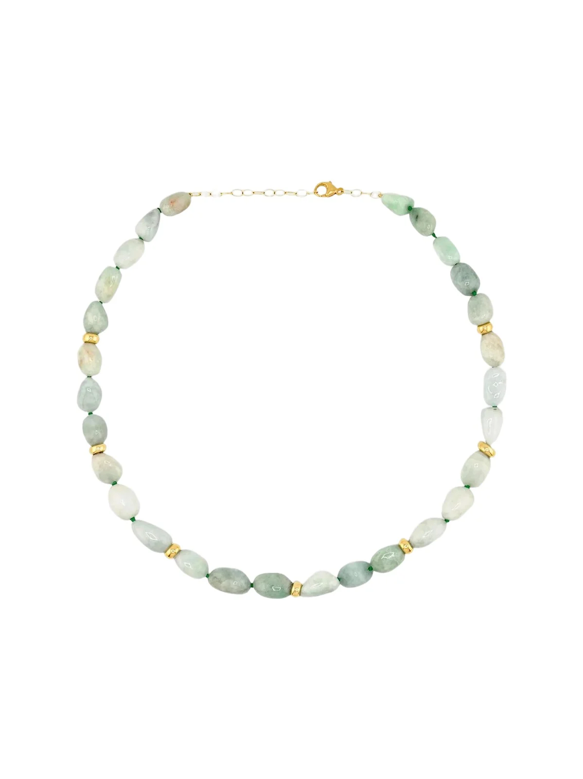 Women's 14K Yellow Gold & Jade Beaded Necklace