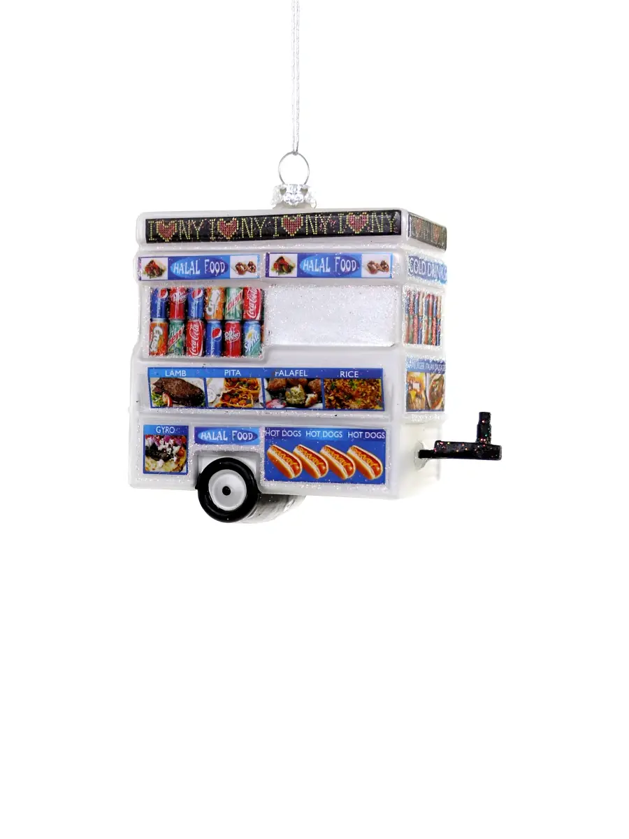 Food Cart Glass Ornament Food Cart Glass Ornament