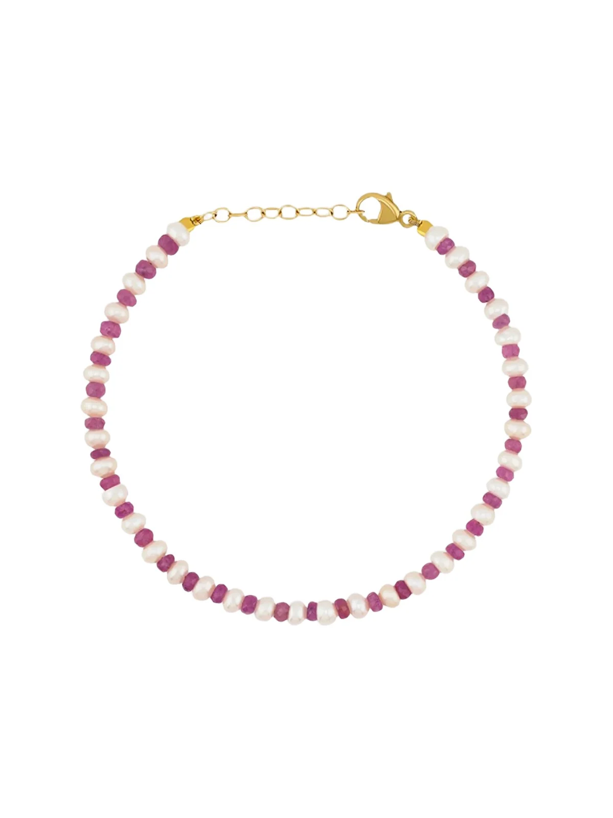 Women's Ocean Connection 14K Yellow Gold, Cultured Freshwater Pearl & Sapphire Bracelet - Pink