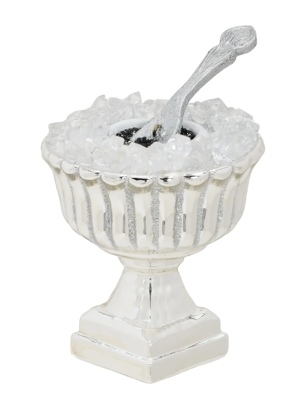 Cody Foster & Co Glass Chilled Caviar Ornament