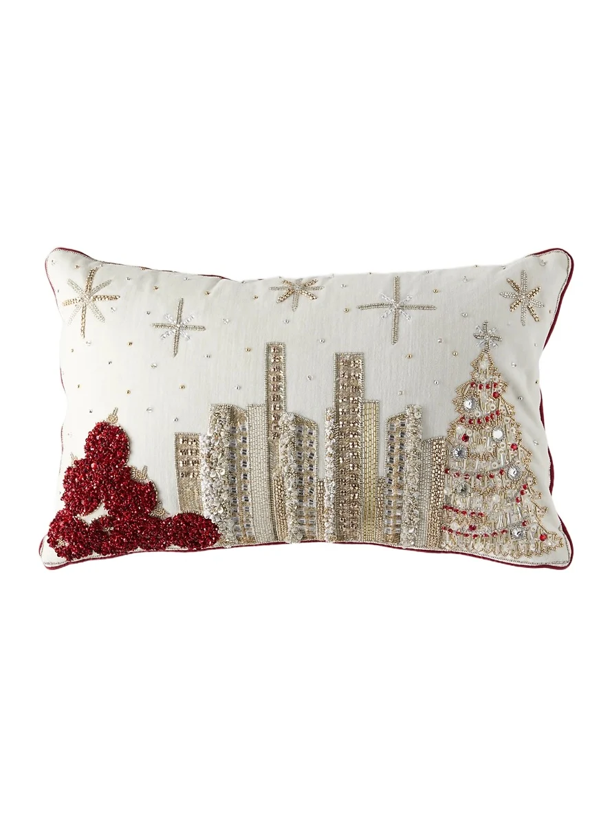 Kim Seybert Empire State Beaded Pillow