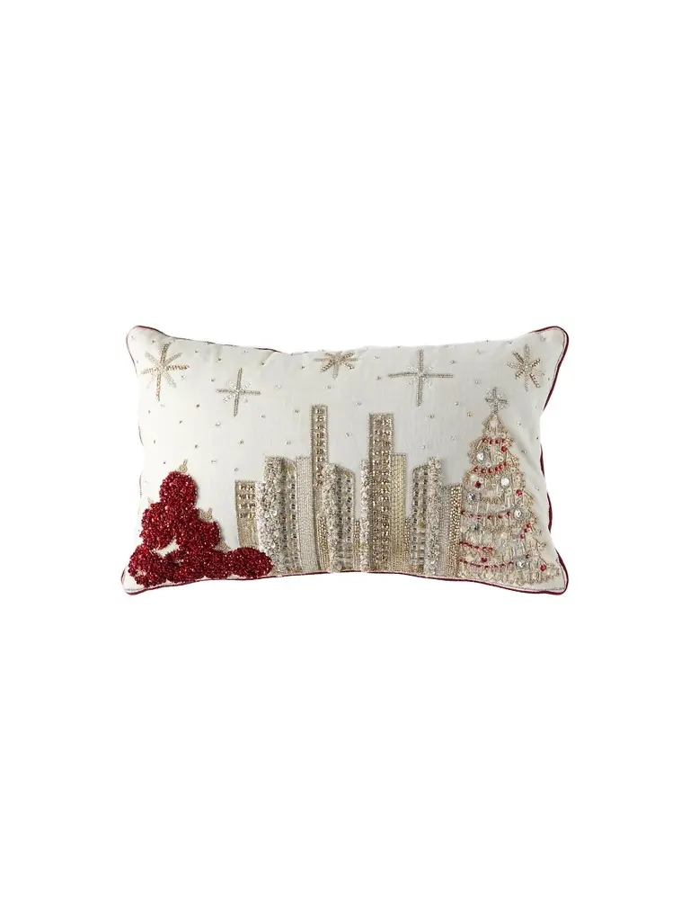 Kim Seybert Empire State Beaded Pillow