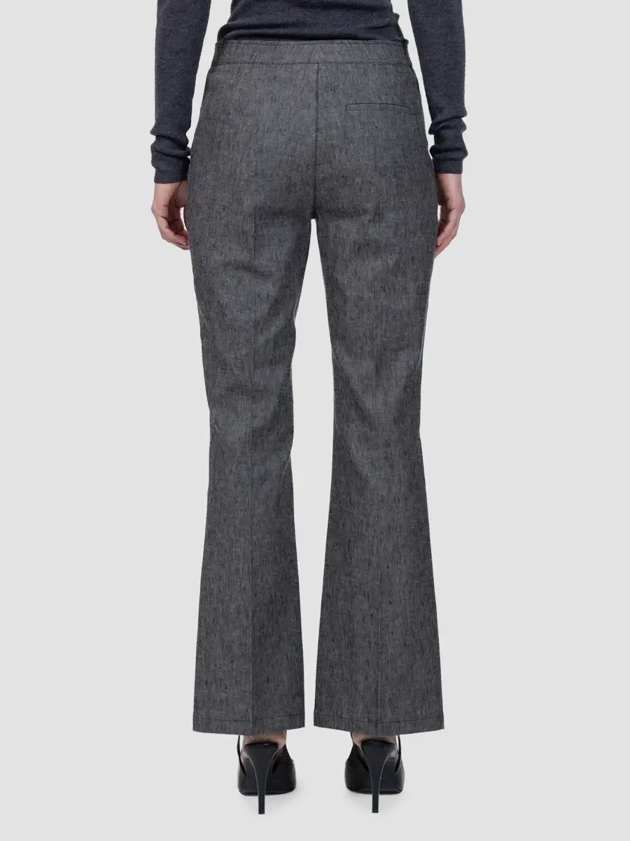 CALLAS MILANO Women's Lola Denim Stretch Crepe Cropped Flare Trousers | Thumbnail 5 CALLAS MILANO Women's Lola Denim Stretch Crepe Cropped Flare Trousers | Thumbnail 5