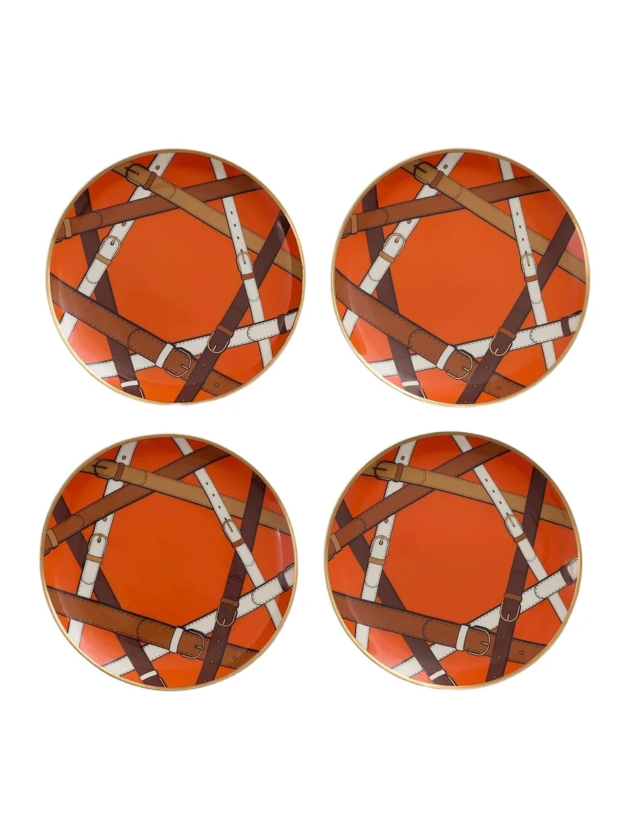Jonathan Adler Saville 4-Piece Porcelain Small Plate Set