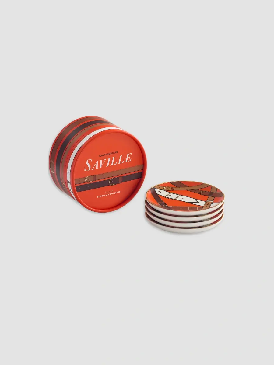 Jonathan Adler Saville 4-Piece Porcelain Coaster Set | Thumbnail 2 Jonathan Adler Saville 4-Piece Porcelain Coaster Set | Thumbnail 2
