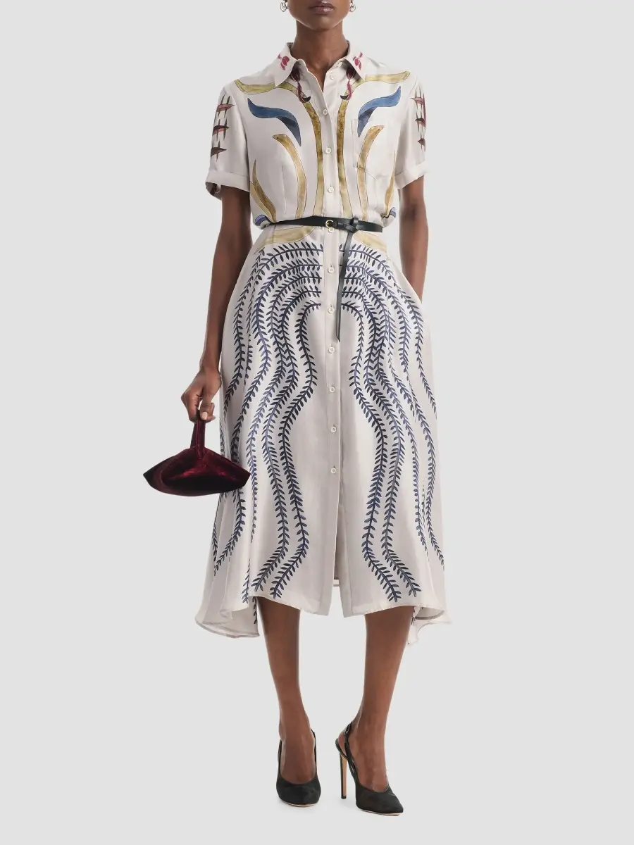 Altuzarra Women's Kiera Printed Silk Shirtdress | Thumbnail 2