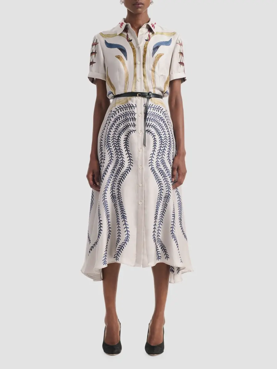 Altuzarra Women's Kiera Printed Silk Shirtdress | Thumbnail 4
