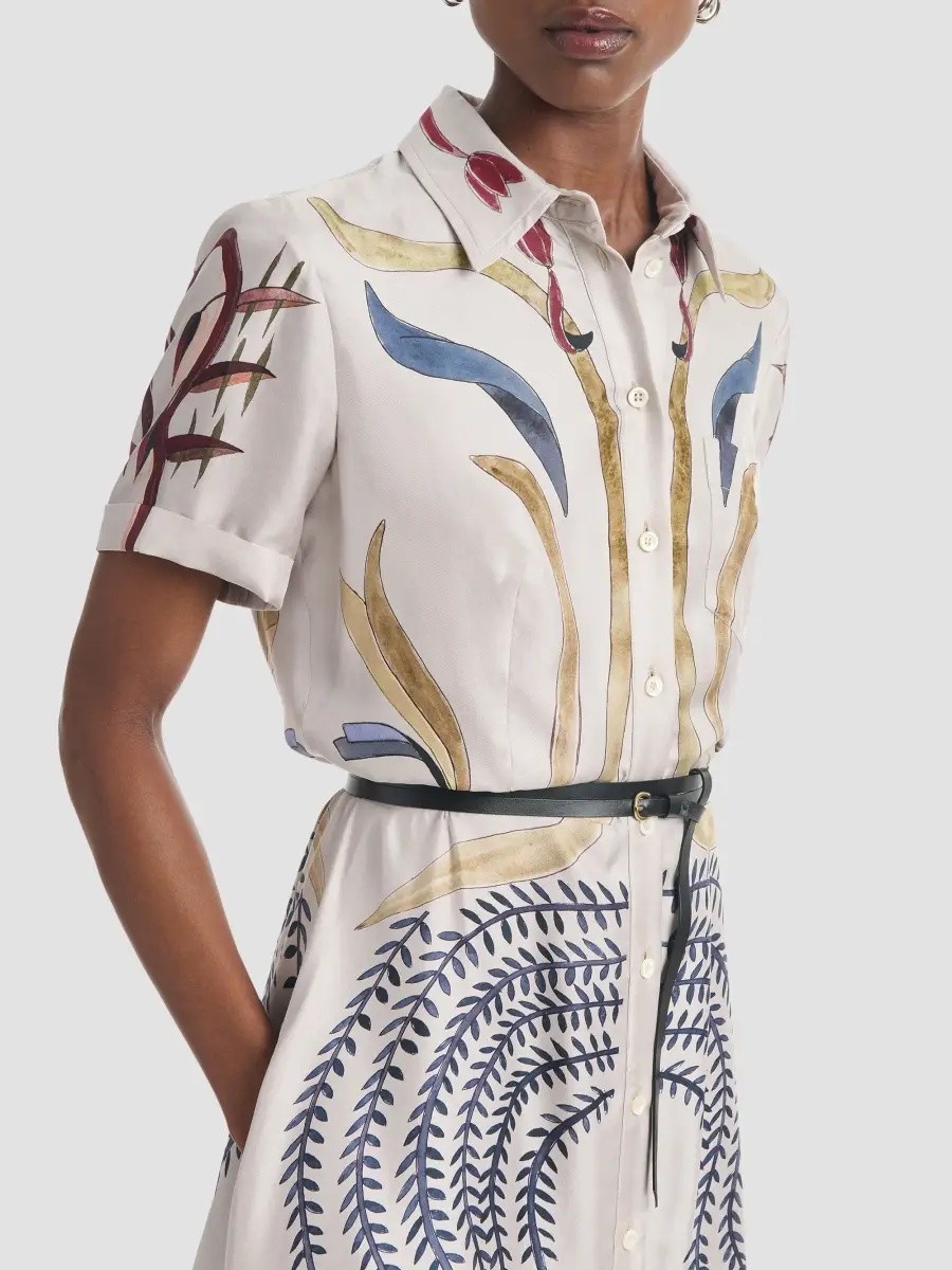Altuzarra Women's Kiera Printed Silk Shirtdress | Thumbnail 6
