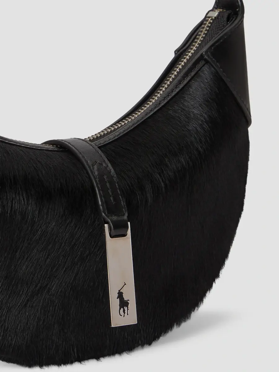 Polo Ralph Lauren Women's Polo ID Small Calf Hair Shoulder Bag | Thumbnail 7 Polo Ralph Lauren Women's Polo ID Small Calf Hair Shoulder Bag | Thumbnail 7